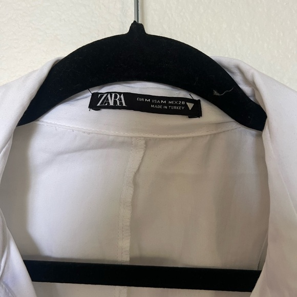 Zara White Collared Mini Dress - Picture 3 of 5